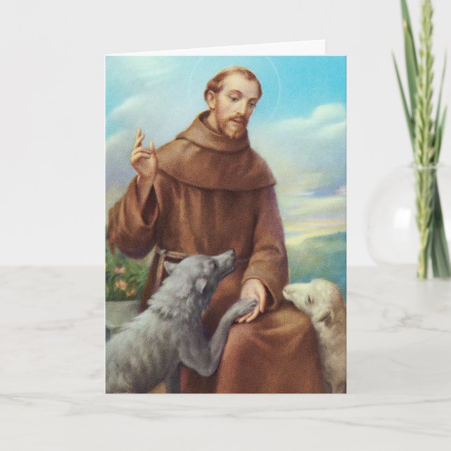 St. Francis of Assisi Prayer for Pets Card (Front)