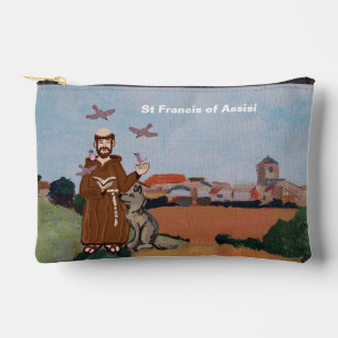 St Francis of Assisi prayerbook rosary Accessory Pouch