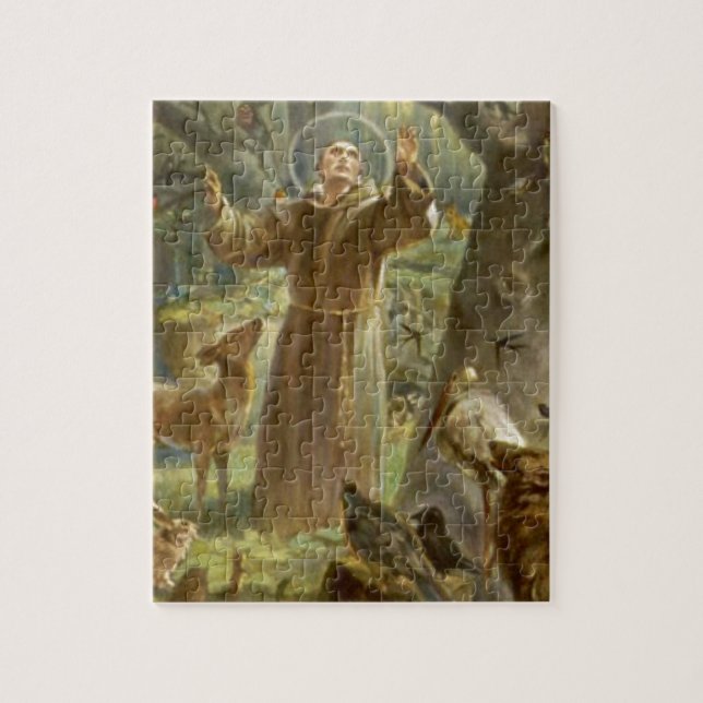 St. Francis of Assisi Preaching to the Animals Jigsaw Puzzle (Vertical)