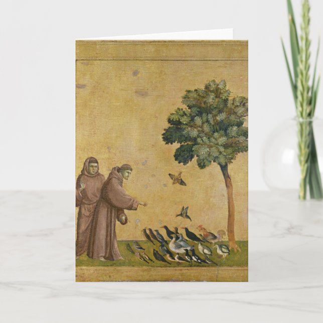 St. Francis of Assisi preaching to the birds Card (Front)