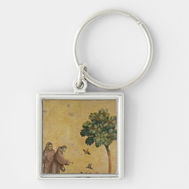 St. Francis of Assisi preaching to the birds Keychain (Front)