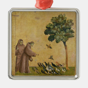 St. Francis of Assisi preaching to the birds Metal Ornament