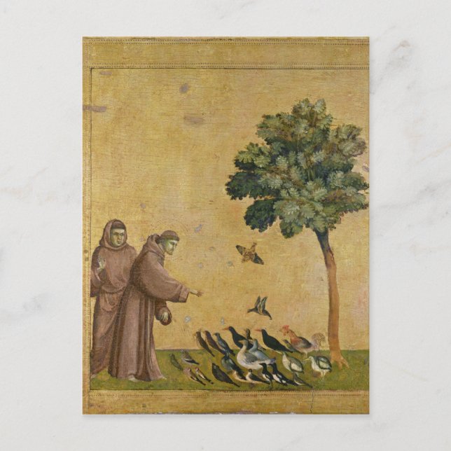 St. Francis of Assisi preaching to the birds Postcard (Front)