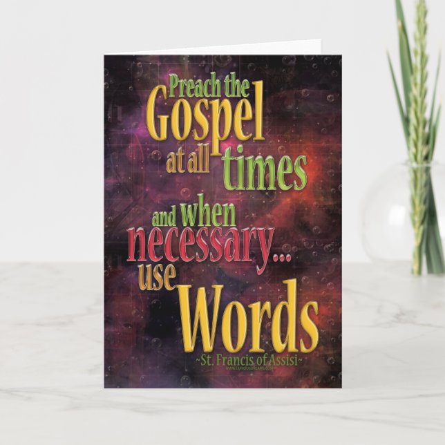 St. Francis of Assisi Quote Card (Front)