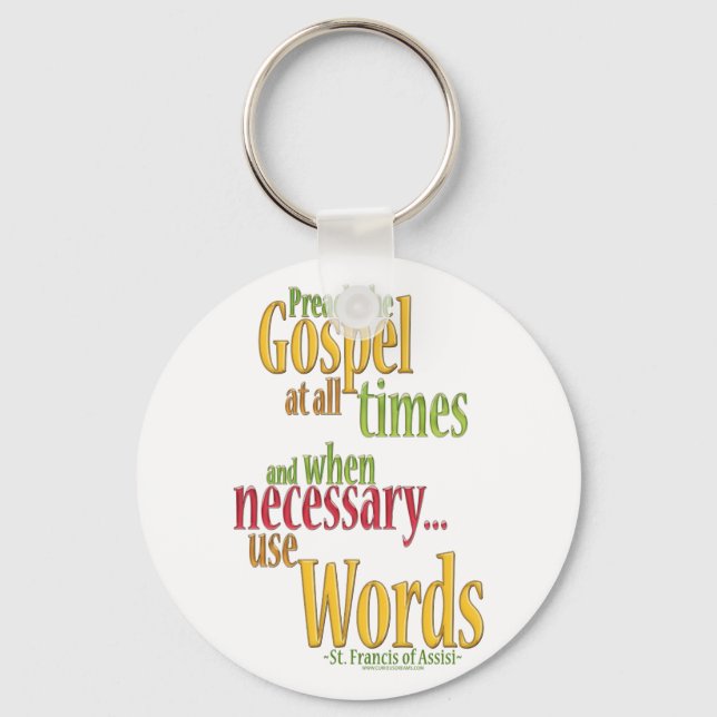 St. Francis of Assisi Quote Keychain (Front)