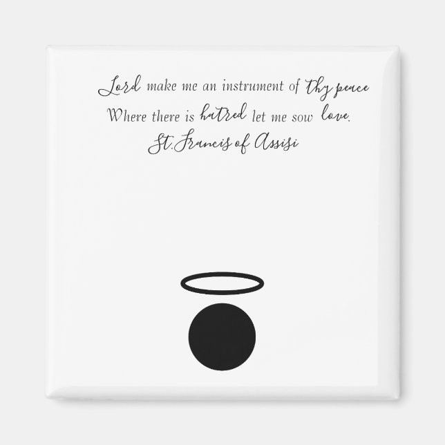 St. Francis of Assisi Quote Magnet (Front)