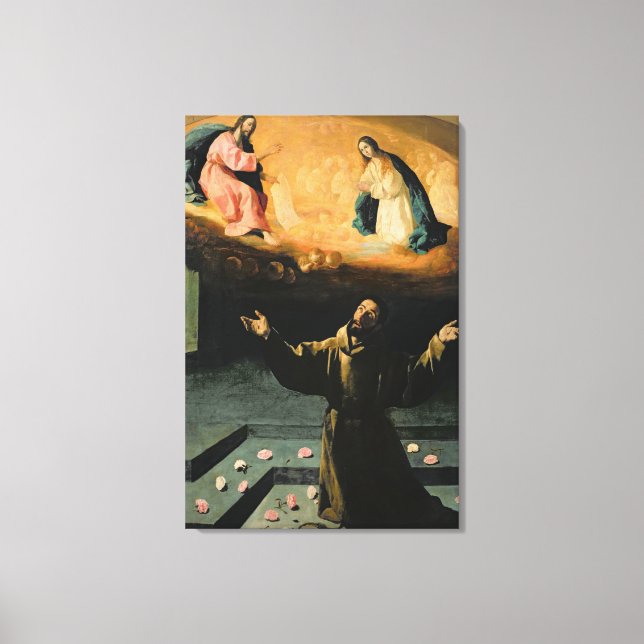 St. Francis of Assisi,The Miracle of the Roses Canvas Print (Front)