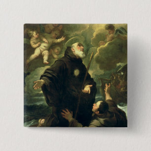 St Francis of Paola, 1416-1507) 2 Inch Square Button