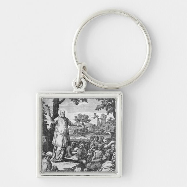 St. Francis of Sales  preaching to the Keychain (Front)