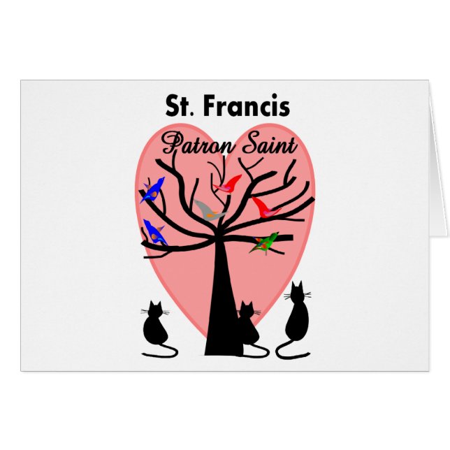 St Francis Patron Saint--Unique Tree and Animals (Front Horizontal)
