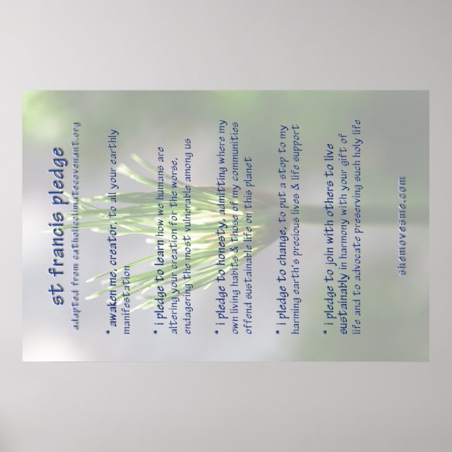 st francis pledge ( revised ) POSTER (Front)