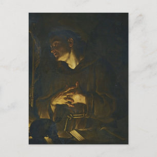 St. Francis Praying Before a Crucifix by Trevisani Postcard