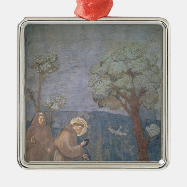 St. Francis Preaching to the Birds, 1297-99 Metal Ornament (Front)
