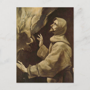 St. Francis Receiving the Stigmata by El Greco Pos Postcard