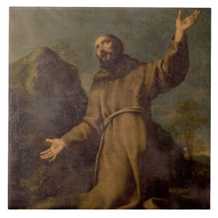 St. Francis Receiving the Stigmata Tile