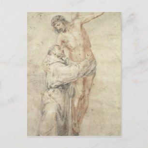 St. Francis Rejecting the World and Embracing Postcard