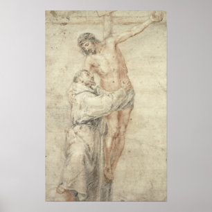 St. Francis Rejecting the World and Embracing Poster