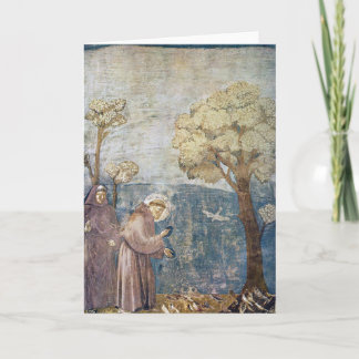 St. Francis Sermon to the Birds Assisi Basilica Holiday Card