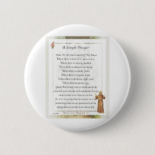 st. francis simple prayer 2 inch round button