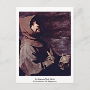 St. Francis With Skull By Zurbaran De Francisco Postcard