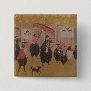 St. Francis Xavier  and his entourage 2 Inch Square Button
