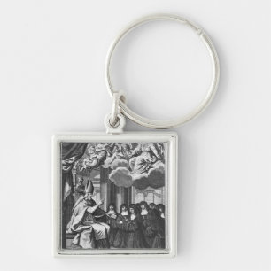 St. Francois de Salles Giving the Rule Keychain