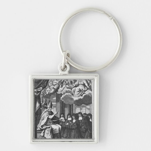 St. Francois de Salles  Giving the Rule Keychain (Front)