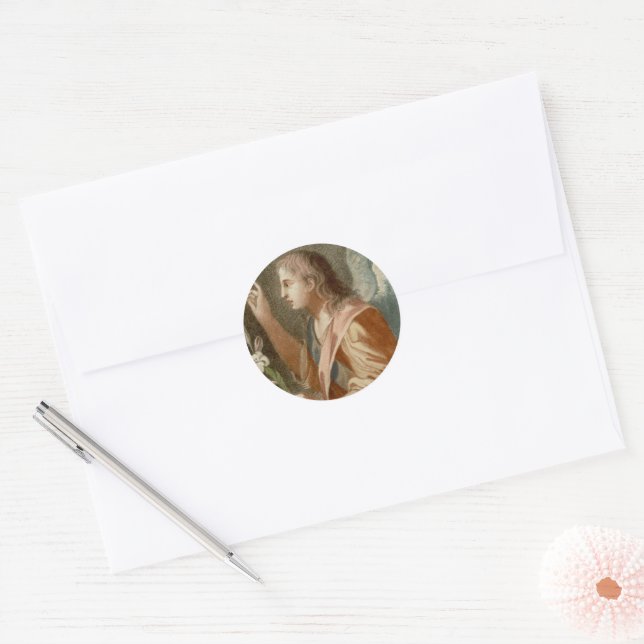 St. Gabriel the Archangel (M 011) Classic Round Sticker (Envelope)