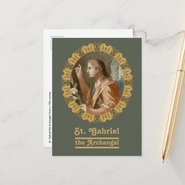St. Gabriel the Archangel (M 011) Postcard (Front/Back In Situ)