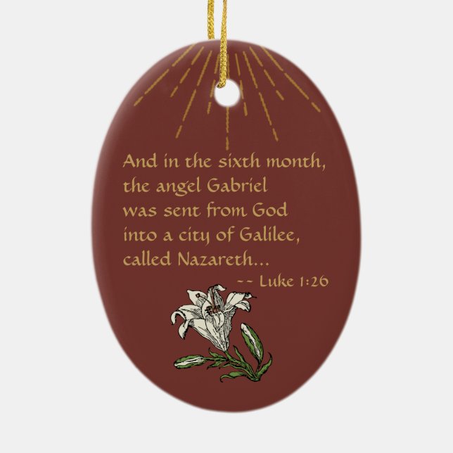 St. Gabriel the Archangel (M 035) Ceramic Ornament (Back)