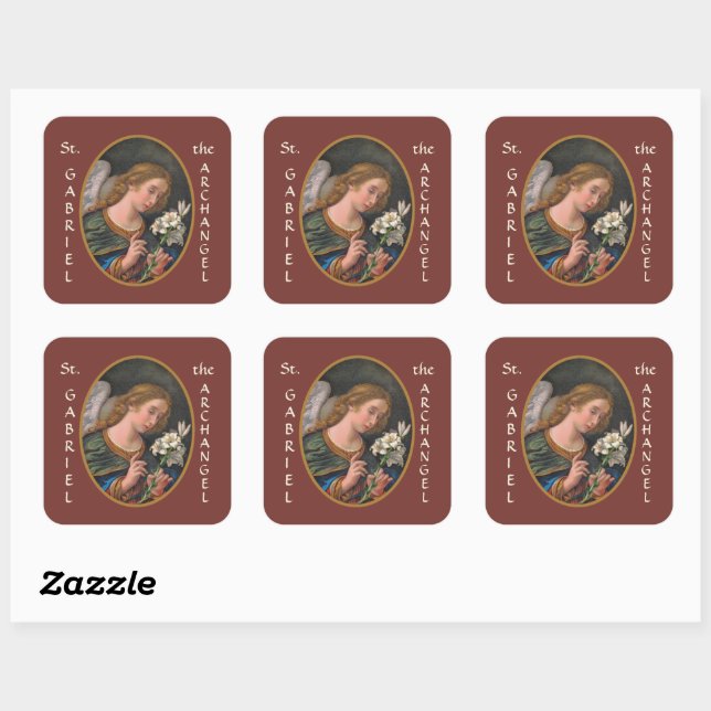 St. Gabriel the Archangel (M 035) Square Sticker (Sheet)