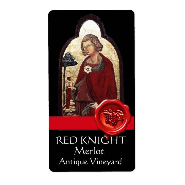 ST. GALGANO / KNIGHT WITH SWORD ,RED WAX SEAL Wine (Front)