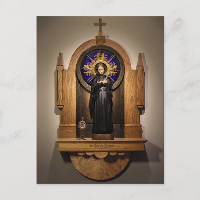 St. Gemma Galgani Shrine, Kenosha, Wi Postcard (Front)