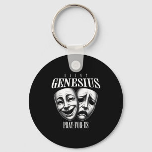 St genesius of rome patron saint of actors theater keychain