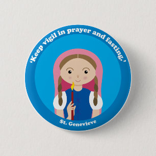 St. Genevieve 2 Inch Round Button
