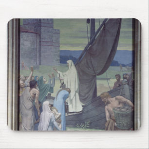 St. Genevieve Bringing Supplies Mouse Pad