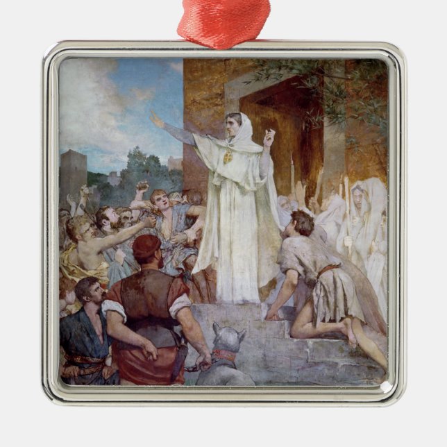 St. Genevieve Calming the Parisians Metal Ornament (Front)