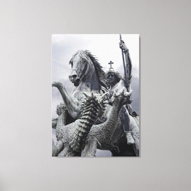St George and Dragon by Eduard Kiss Canvas Print (Front)