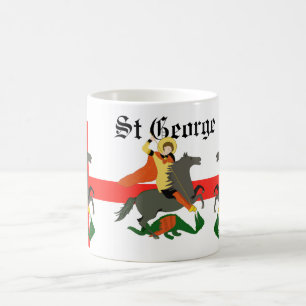 St George and the Dragon and Cross of St George  Coffee Mug