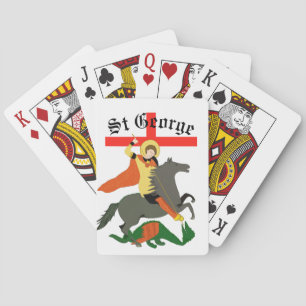 St George and the Dragon and Cross of St George Playing Cards