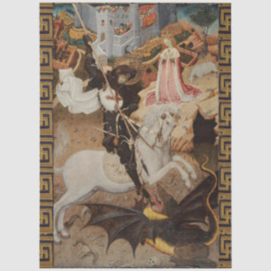 St. George and The Dragon by Bernat Martorell Tissue Paper