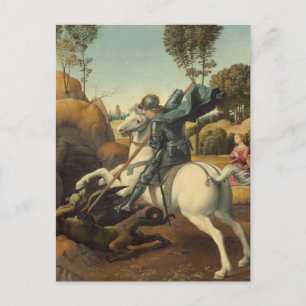 St. George and the Dragon by Raphael Postcard