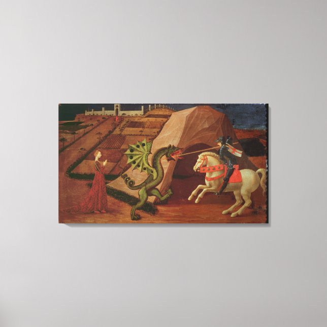 St. George and the Dragon, c.1439-40 Canvas Print (Front)