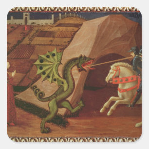 St. George and the Dragon, c.1439-40 Square Sticker