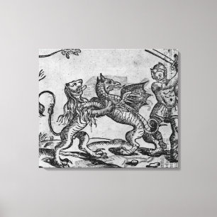 St George and the Dragon Canvas Print