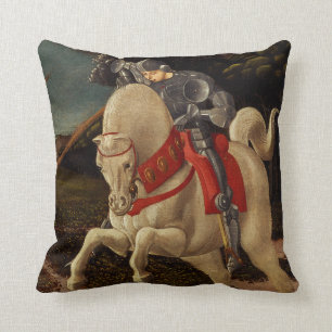 St. George and the Dragon (detail), c.1470 Throw Pillow