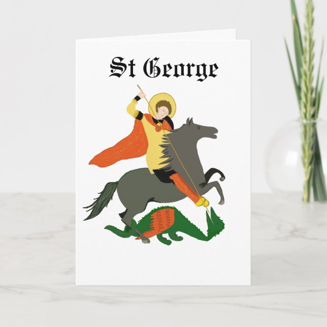 St George and the Dragon editable Card (Front)