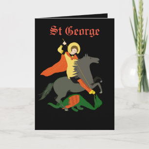 St George and the Dragon editable Card