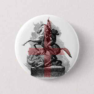 St George And The Dragon England 2 Inch Round Button