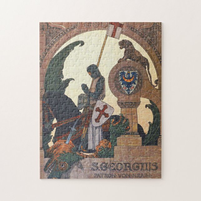 St George and the Dragon - Heinrich Lefler Jigsaw Puzzle (Vertical)
